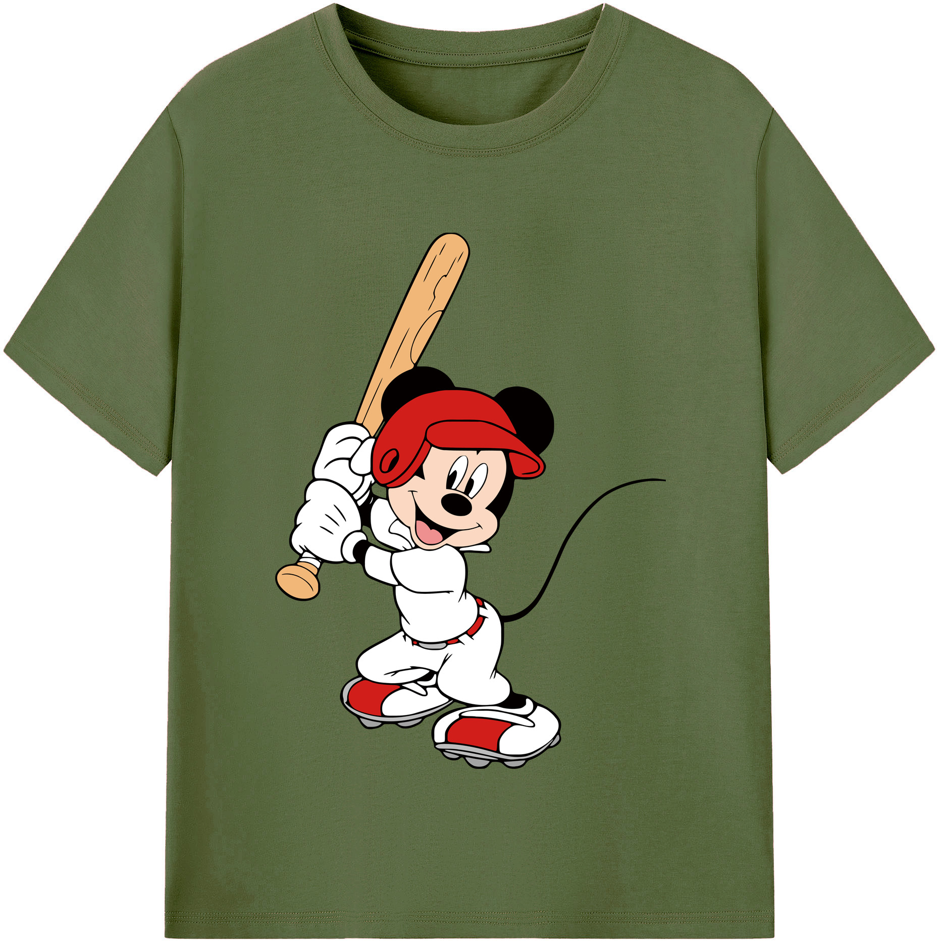 （画像用） ミッキーマウス Mickey Mouse 綿100％半袖Tシャツ（フロントプリント）